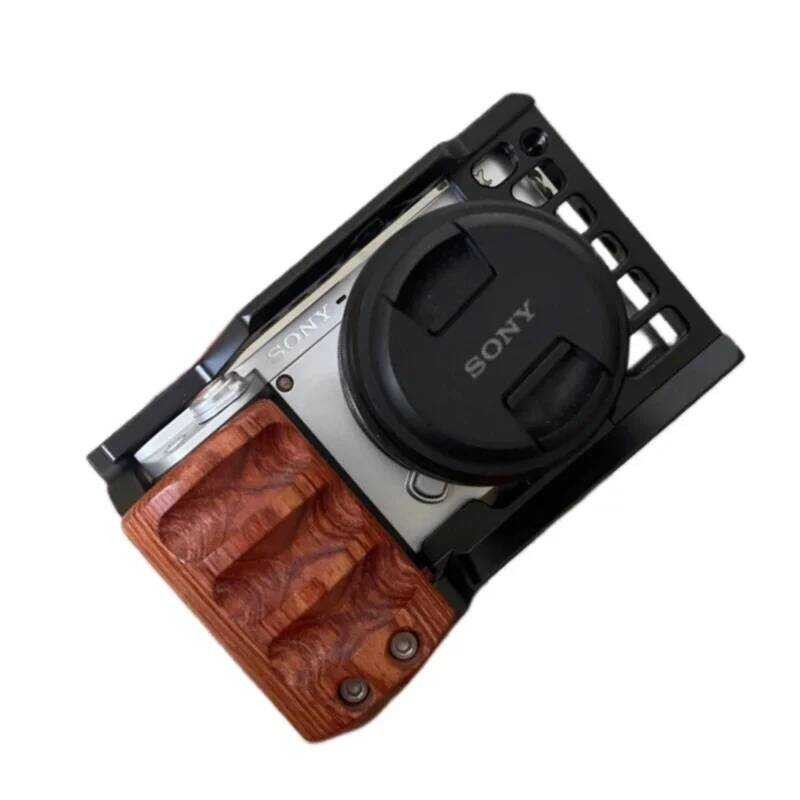 ▥ กรงกล้องสำหรับ Sony A6100 A6300อุปกรณ์เสริม A6500 A6400เคส Vlog ตัวยึดสำหรับฐานเสียบแฟลชไมค์แ