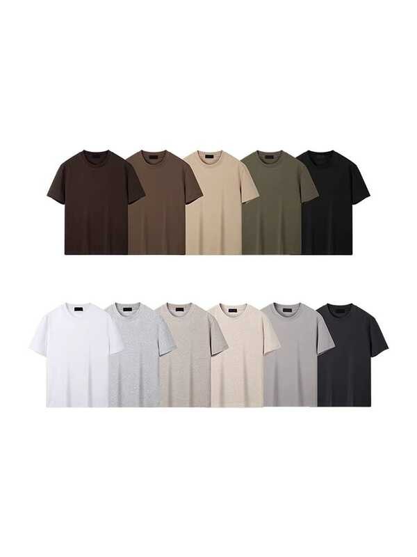 เสื้อยืด Sorona สี Old Money ไหล่แขนสั้น เหมาะสำหรับทั้งผู้ชายและผู้หญิงในฤดูร้อน