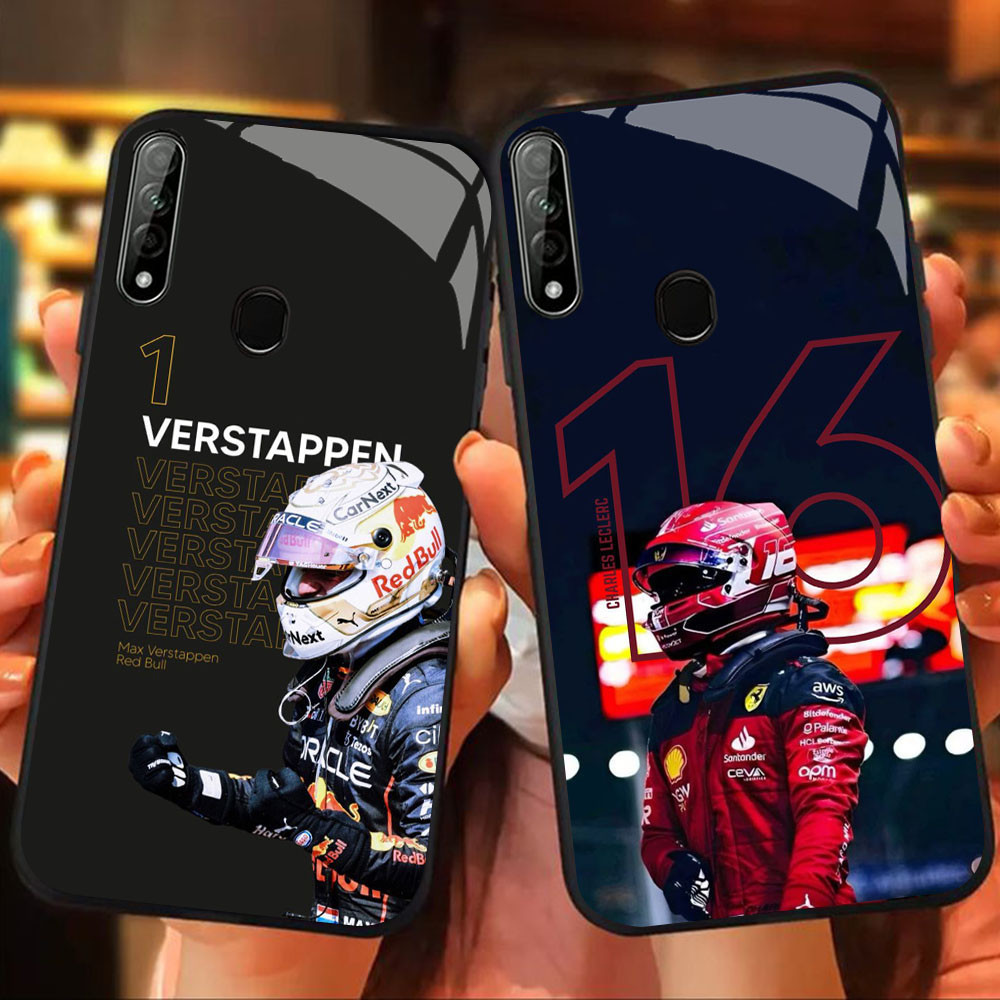 MK-84 Max Verstappen F1 Racing Liquid HD Glass Casing สําหรับ OPPO A31 A32 A53 A53S A33 Realme 7i C1