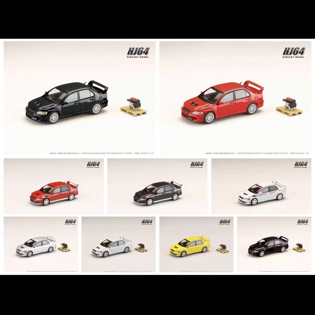 Ready Stock Hobby japan 1: 64 Mitsubishi Evo7 Generation Free Engine Seven EVOLUTION HJ Car Model Ou