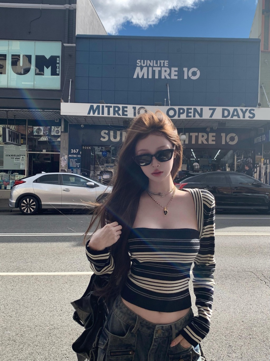 ชุดถักลายวินเทจ 2 ชิ้น: เสื้อแขนยาวไหมพรมและเสื้อกั๊กสั้น