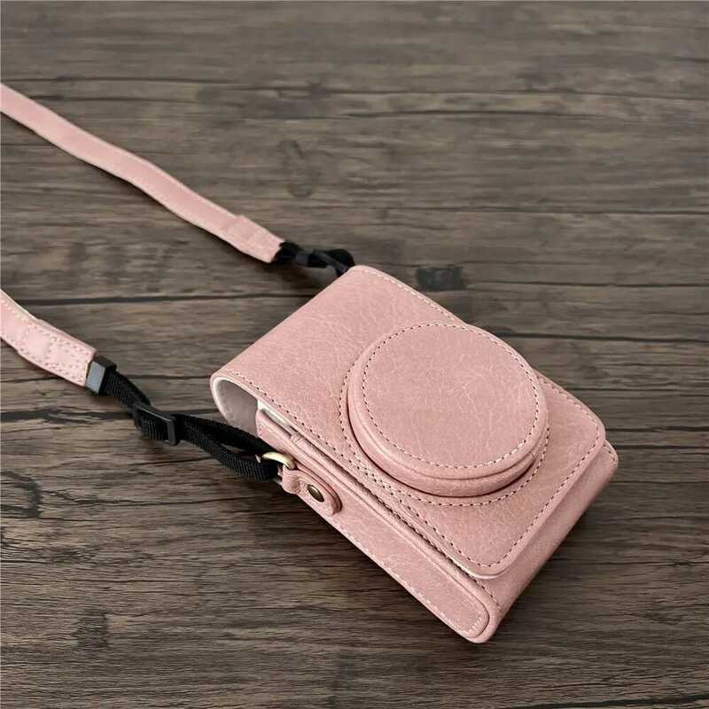 Universal PU กระเป๋ากล้องหนังสําหรับ Canon SX740 SX730 G7X2 G7X3 ZV1 ZV1F ZV1M2 LX10 Ricoh GR2 GR3X 