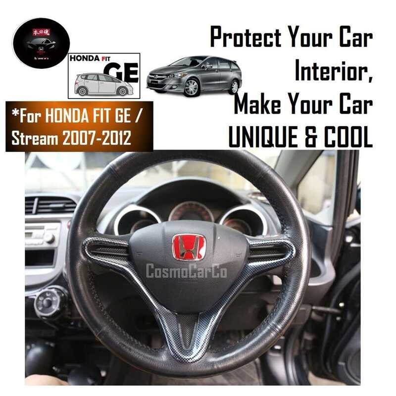 Honda Jazz/Fit GE Ge6 Ge8 2008-2014 Stream RN Steering Wheel Panel Carbon Fiber Trim Cover Car Acce