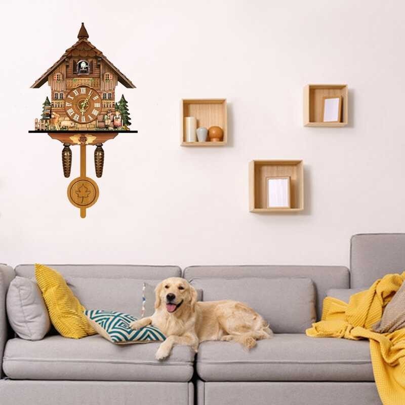 Living Room Retro Style Clock Wall Watch Children Decorations Home Alarm