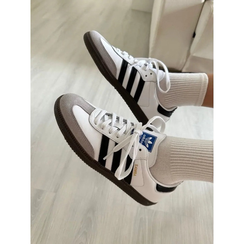 [ของแท้] รองเท้า Adidas Samba OG "B75806" สีดําสีขาว