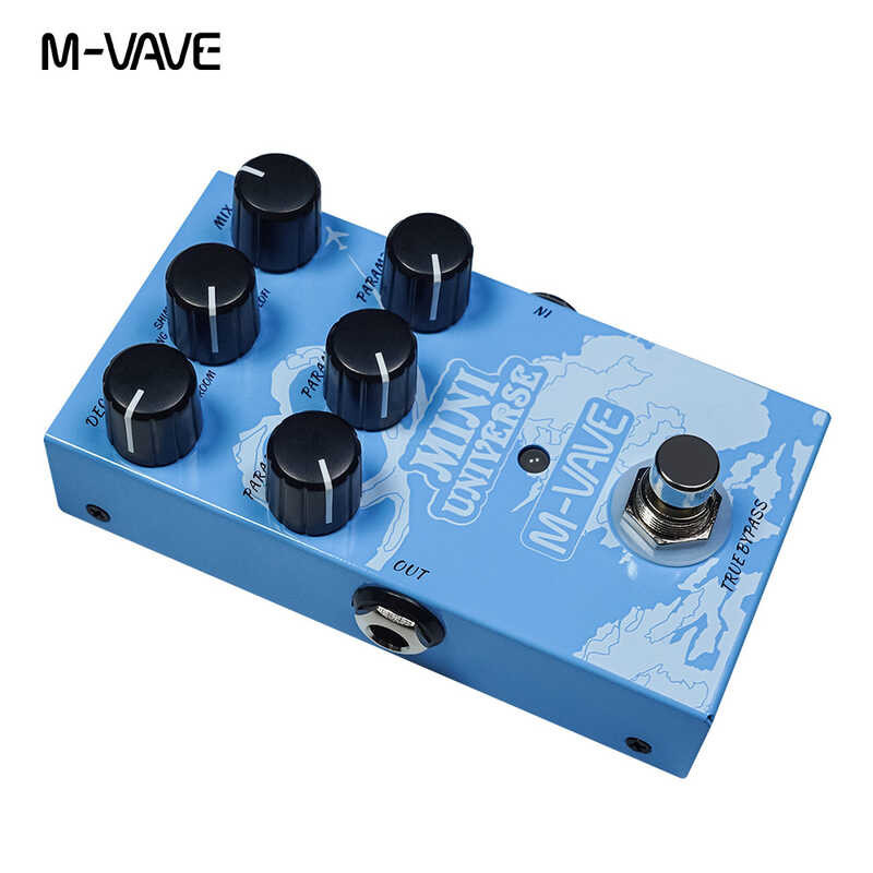 ➧ M-Vave Mini-Universe Pedal 9 Effect Room Flasher Lofi / Spring Reveb กีต้าร์ไฟฟ้