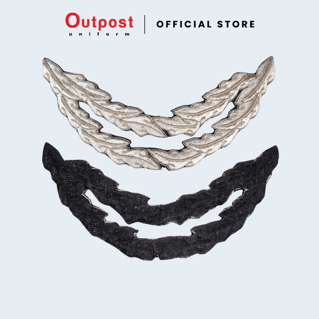 Outpost Double Layer Oakleaf Silver Mylar Bunga Padi Dua Lapis Silver Mylar