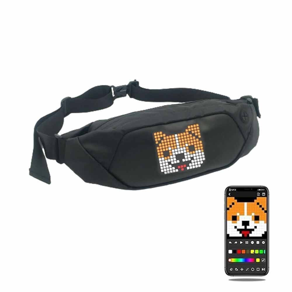 Sling Bag Pixel Art LED Daypack