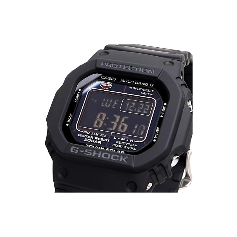 Casio G-Shock G-Shock 5600 Series วิทยุกันน้ําผู้ชาย Solar Digital Black Watch Gw-M5610U-1 Gw-M5610