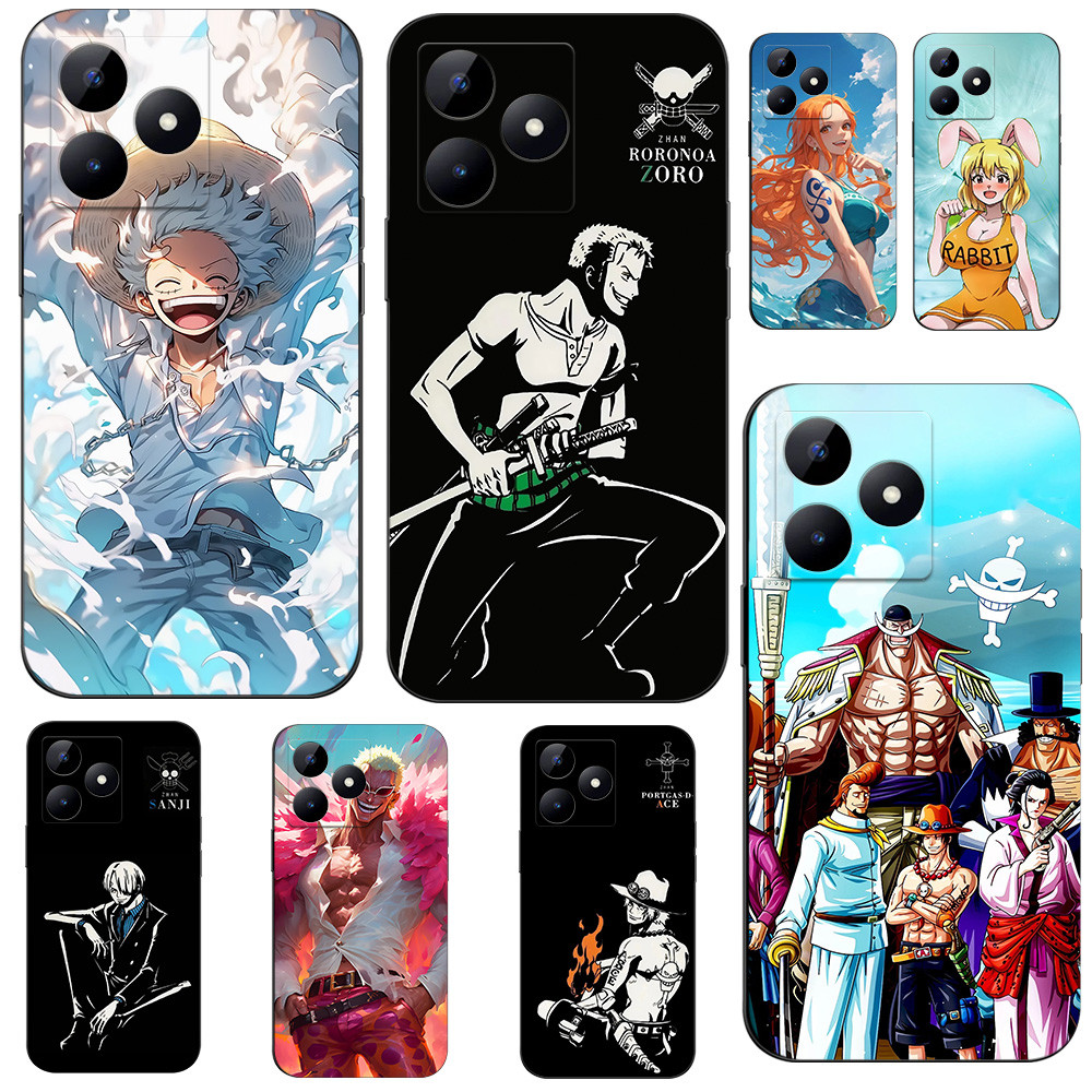 เคสโทรศัพท์สําหรับrealme C51 C53 หมายเหตุ 50 สําหรับอะนิเมะOne Pieceโทรศัพท์มือถือกรณีออกแบบใหม่ความงามNika Luffyเกียร์ 5 Zoroน่ารักแครอทTony Chopper Nico Robin @1006