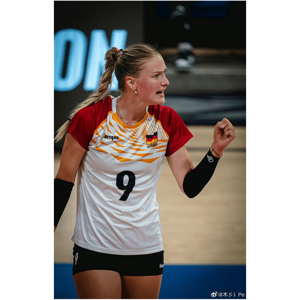 วอลเลย์บอลเจอร์ซีย์ เยอรมันผู้หญิงวอลเลย์บอล2024vnlสไตล์เดียวกันผู้ชายผู้หญิงแขนสั้นแขนกุดแห้งเร็วระ