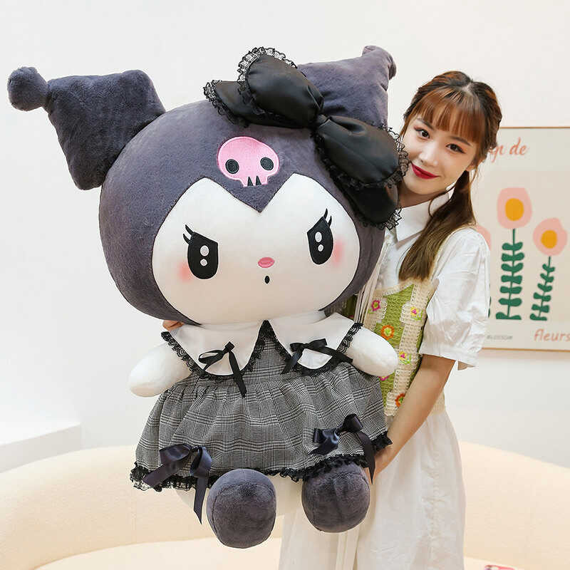 ขนาดใหญ่ Kuromi Melody Cinnamoroll Plush Toy หมอน Anime ตุ๊กตายัดไส้ Anime