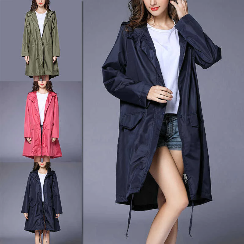 เสื้อกันฝนสำหรับผู้หญิงเสื้อกันฝนกันน้ำเสื้อกัน thumbnail 7