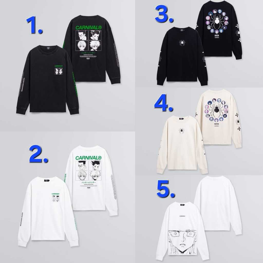 เสื้อยืดแขนยาว CARNIVAL & Hunter x Hunter Collection LS T-SHIRT ของใหม่ พร้อมส่ง