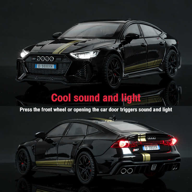 LY 1:32 LEO Audi Rs7 Sportback โมเดลรถยนต์โลหะยานพาหนะดายแคสสำหรั