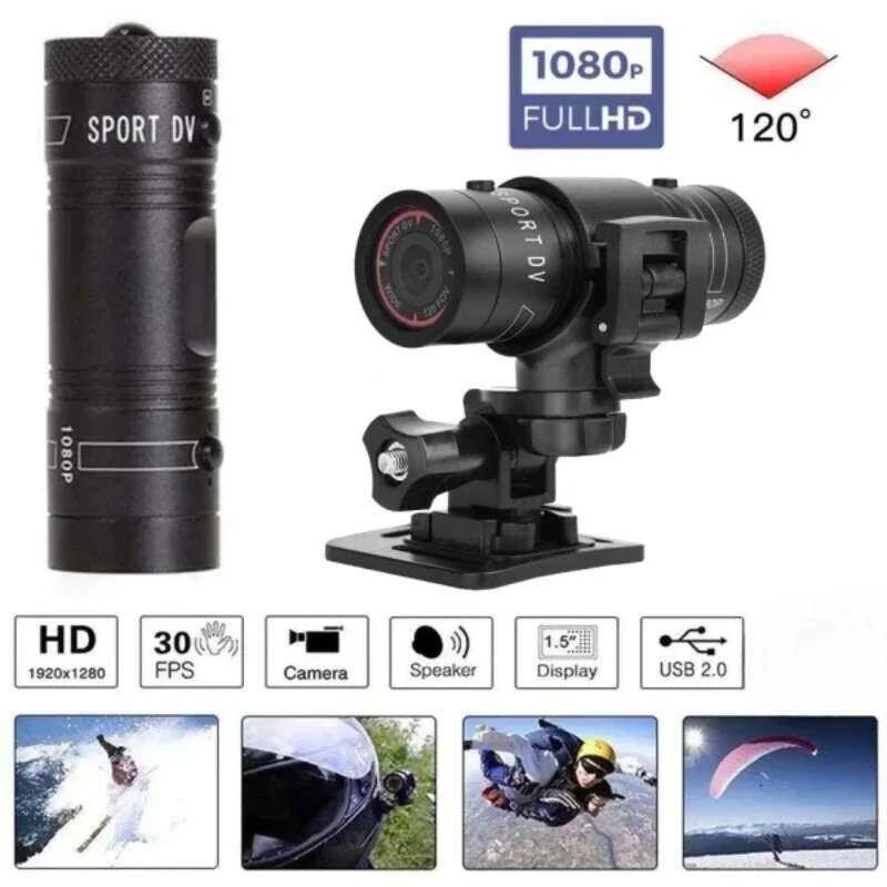 1080P กล้องแอคชั่น HD สำหรับจักรยานและมอเตอร์ไซค์ กล้องติดหมวกกันน็อค กล้องวิดีโอ DV สำหรับกีฬากลางแ