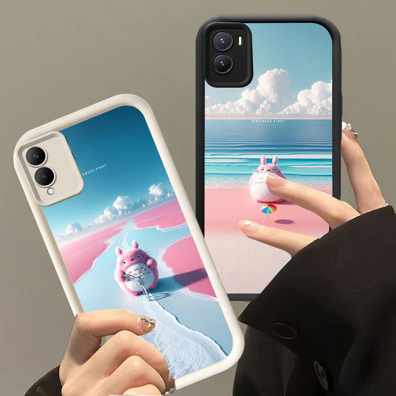 YZ-88My Neighbor Totoro Cool Casing สําหรับ VIVO IQOO Y56 Z9X Z9 Z10 Y17S Y35 Y02S Y16 Y28 2024 5G