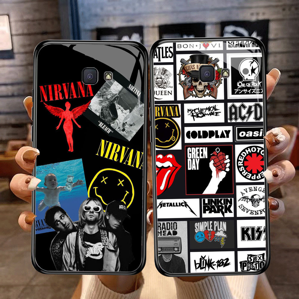 DF-92 Nirvana Queen AC DC TPU HD แก้วสําหรับ Samsung หมายเหตุ 9 S24 S25 FE Ultra J7 Prime J6 J4 Core