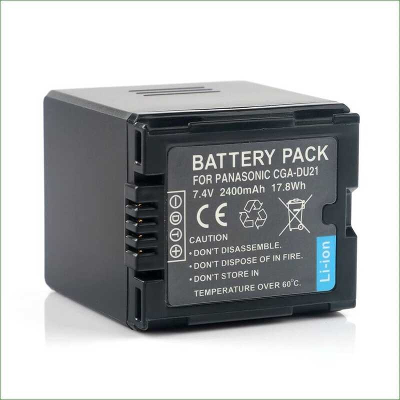 ▥ Cga-Du21 2400Mah 7.4V Li-Ion แบตเตอรี่กล้องสําหรับ  Pv-Gs120 Gs250 Gs200 Gs180 Gs150
