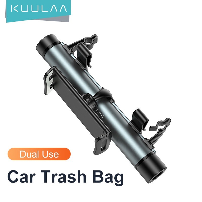 Kuulaa ถังขยะอัลลอยด์สําหรับติดเบาะหลังรถยนต์