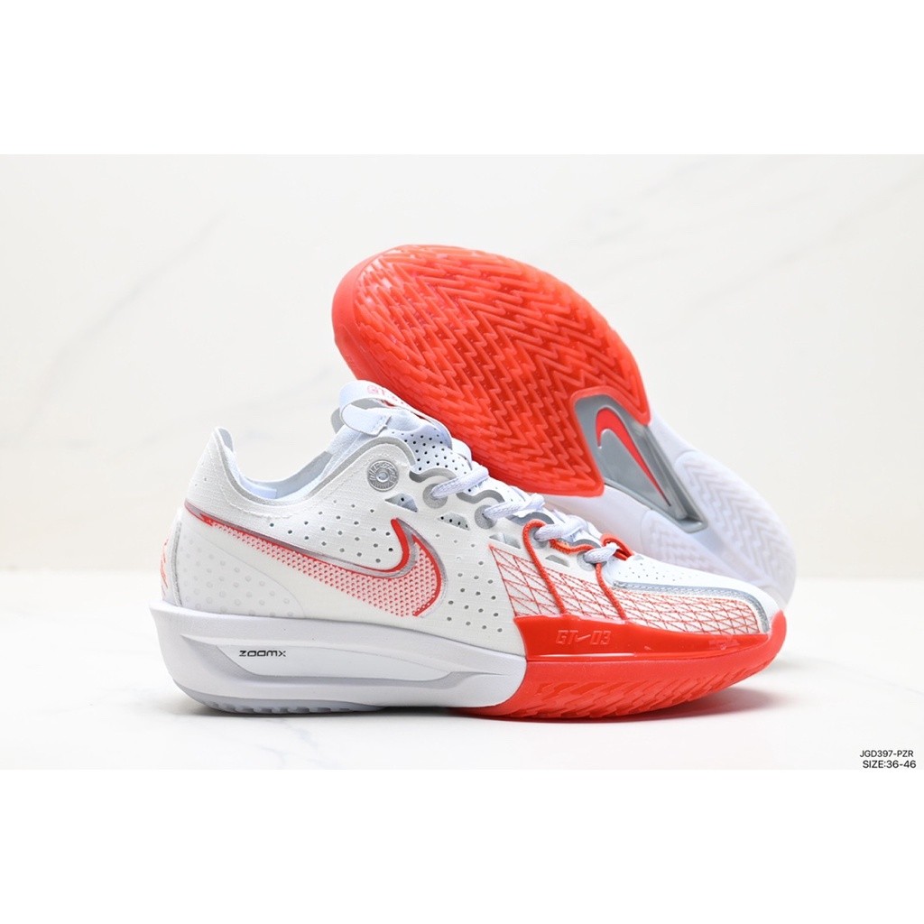 Nike Air ZOOM GT CUT 3 รองเท้ากีฬา รองเท้าบาสเก็ตบอล ระบายอากาศ กันลื่น สีพื้น ของแท้ 100% สําหรับผ