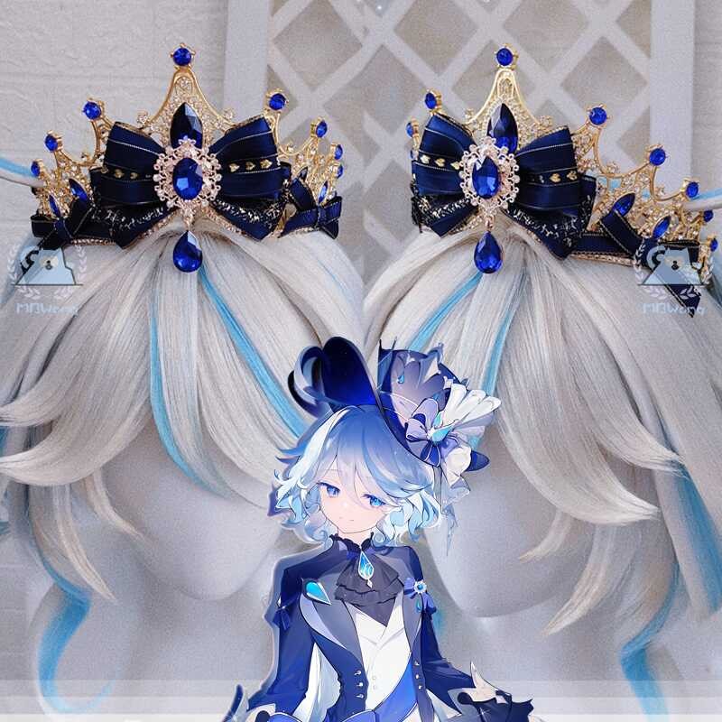 เกม Genshin ผลกระทบ Furina คอสเพลย์ Headwear มงกุฎแฟนสร้าง Furina Lo