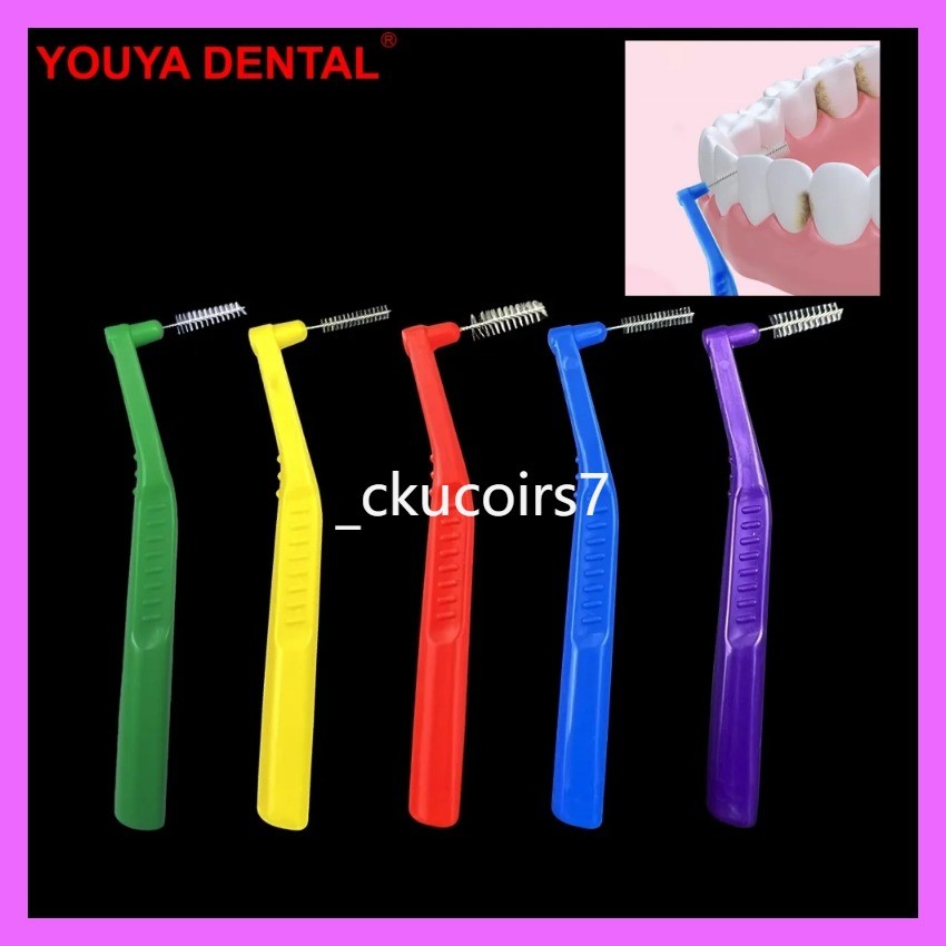 tk 5pcs Orthodontic Interdental Brushes Toothpicks For Teeth Mini Brush L Shape Microbrush Dental C