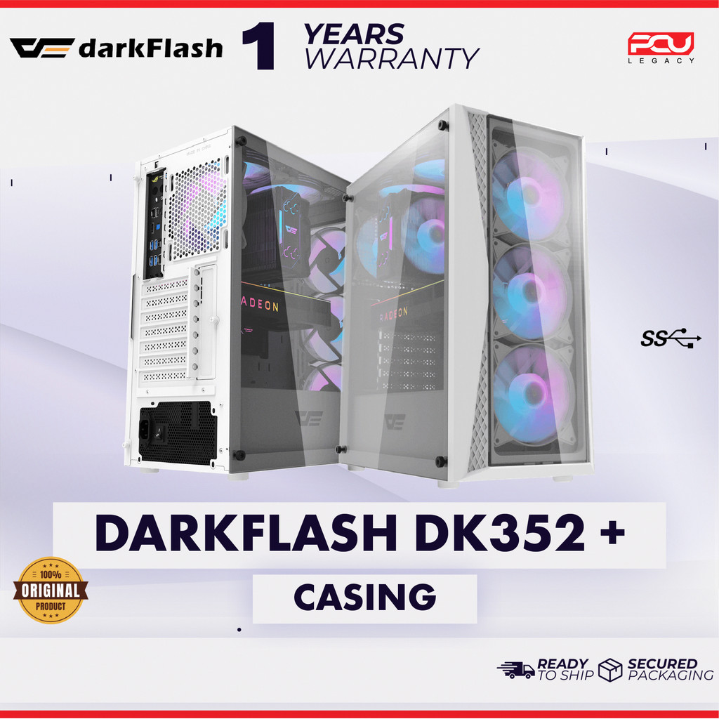 Darkflash DK352 LUXURY PLUS ATX CASING - สีขาว