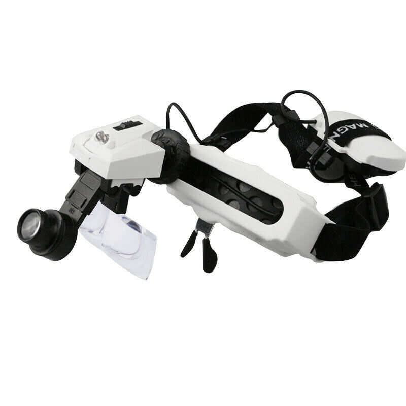 Δ 5X, 8X, 13X, 20X, 25X, 28X Multi-Power Lupa Head Loupe พร้อม LED 1 + เลนส์ 3 ชิ้