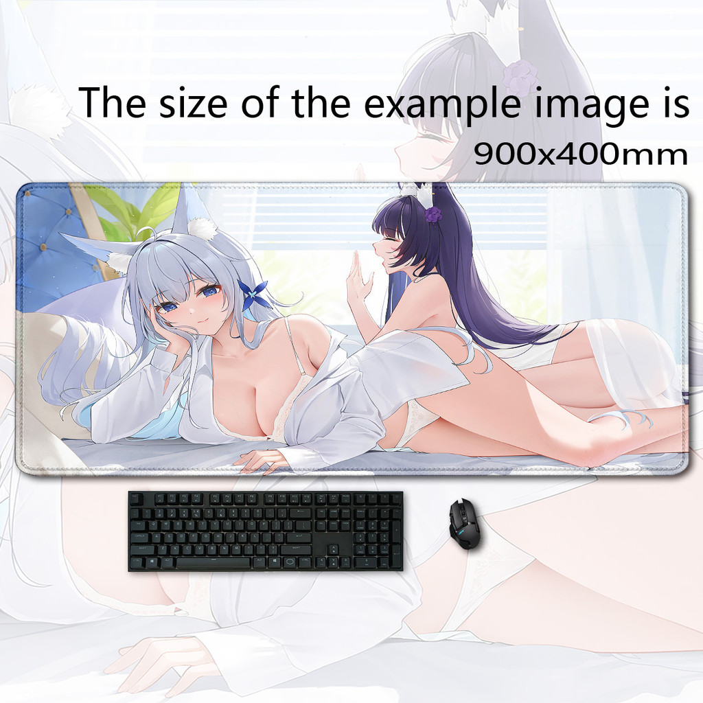 เกม Shinano Azur Lane อะนิเมะ SexyGirl mousepad แผ่นรองเมาส์สําหรับเล่นเกมขนาดใหญ่ LockEdge หนาแป้นพิมพ์คอมพิวเตอร์ TableDesk Mat ตูดใหญ่