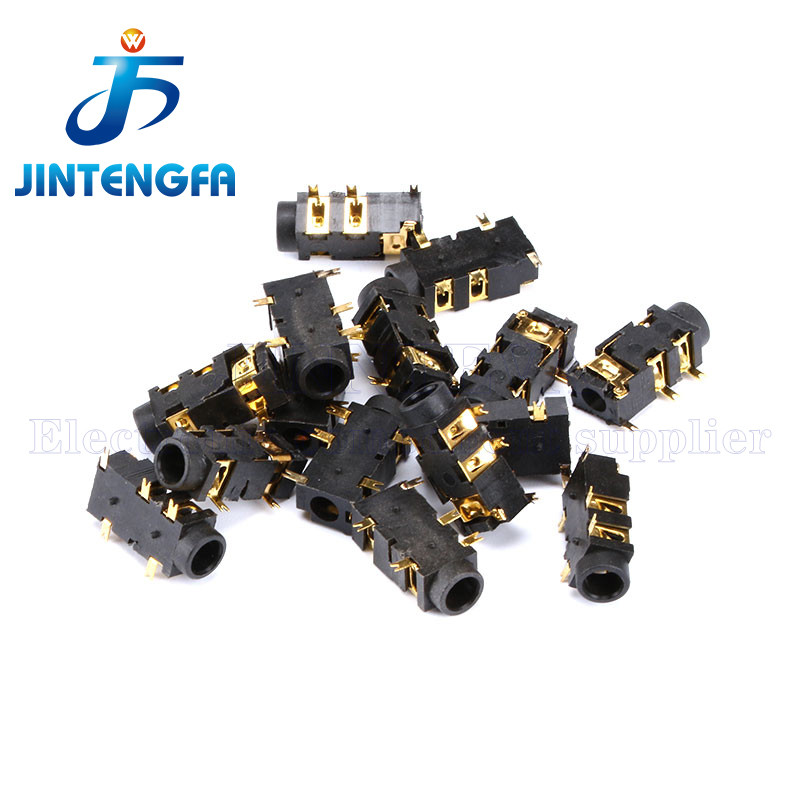 10PCS PJ-327A 3.5 มม.แจ็คหูฟังเสียงหญิงซ็อกเก็ต 3 + 2 + 3 5Pin SMD SMT MP3/MP4 อุปกรณ์เสริมเครื่องเล