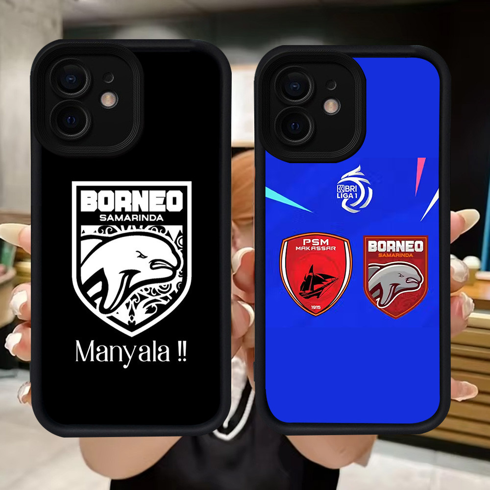 Q85 Borneo FC soft Casing สําหรับ iPhone XS X 12 XR 11 Mini 15 Pro Max