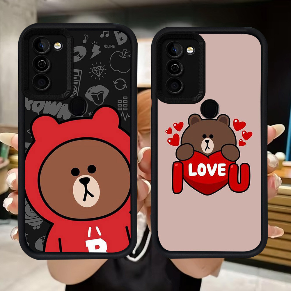 Q9 Brown Bears soft Casing สําหรับ Infinix HOT Smart 12 11 6 5 Ram2 10 Ram3 8 Play Plus