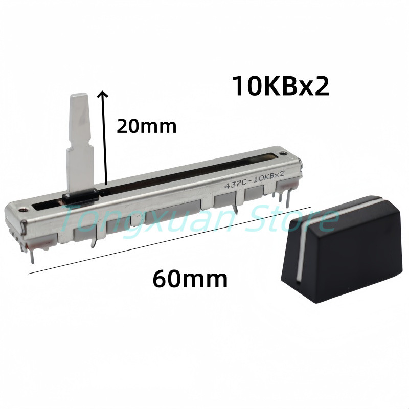 1PC ตรงสไลด์ Potentiometer 10KBX2 6Pins Pioneer DJ/DJ-SB/DJ-SB2/DJ-SB3 ผสมคอนโซล Volume Push Fader D