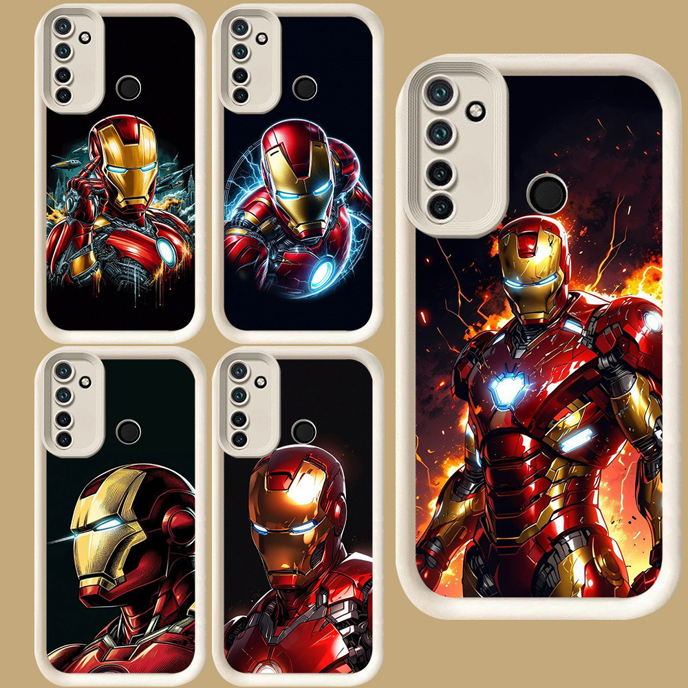 R26 Iron Man สําหรับ Realme Narzo 20A 7i 5i C2 C2s C75 9i 10A 5 10 6i 5s C17 14 14t 14x C71 C73 สีขา