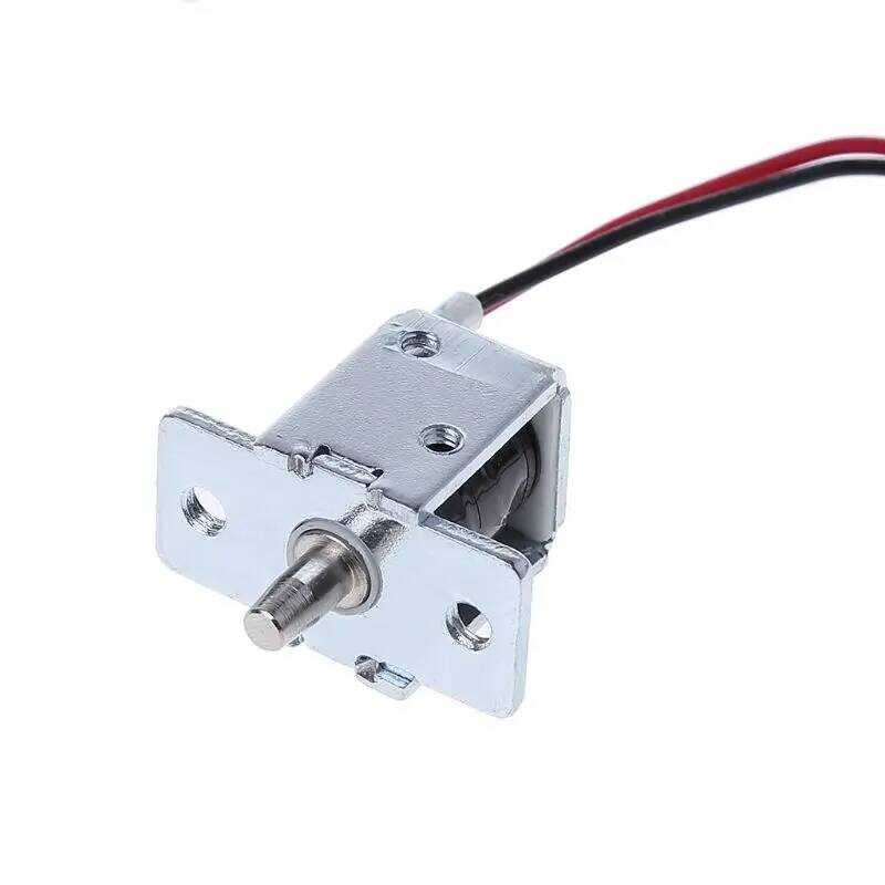 ทนทาน Mini แม่เหล็กไฟฟ้า Solenoid Safety 12V 0.5A ตู้ลิ้นชักล็อค W3JD