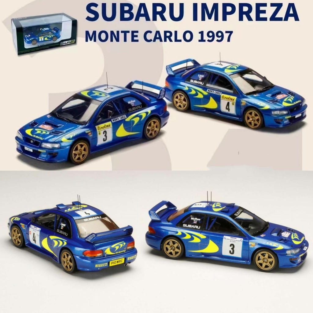 พร้อมสต็อก HJ IG HJR 1: 43 Subaru IMPREZA Pteranoid Monte Corolla โมเดลรถ Out of Print Car Model