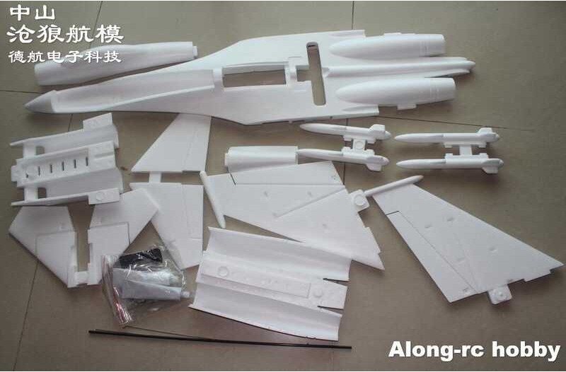 ➧ สีขาว EPO เครื่องบิน Su-27 Su27 กับรูปลอก RC เครื่องบินห