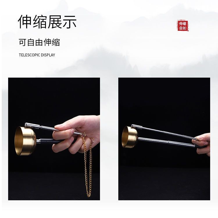 🔥การประกันคุณภาพ🔥 Buddhist Supplies Chime, Taiwan Yinqing Temple Puja Hand Chime, Chime, Chanting