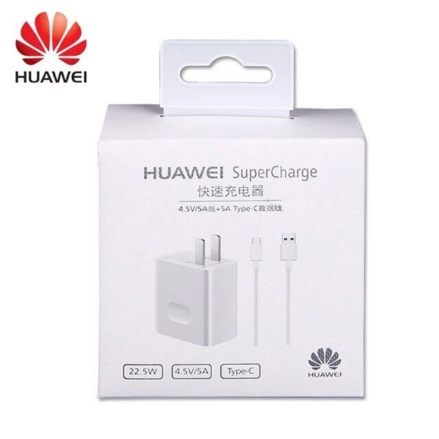 HUAWEI Super Charge Set 4.5V/5A Fast Charger + 5A Type-C Cable ชุดชาร์จเร็วหัวชาร์จ4.5V/5A+สายชาร์จ