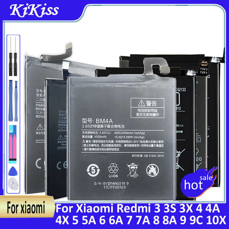 แบตเตอรี่ BM47 42 44 37 40 41 สำหรับ Xiaomi Redmi 3.3S 3.3X 4.4A 4.5A 6.6A 7.7A 8.8A 9.9C 10X K20