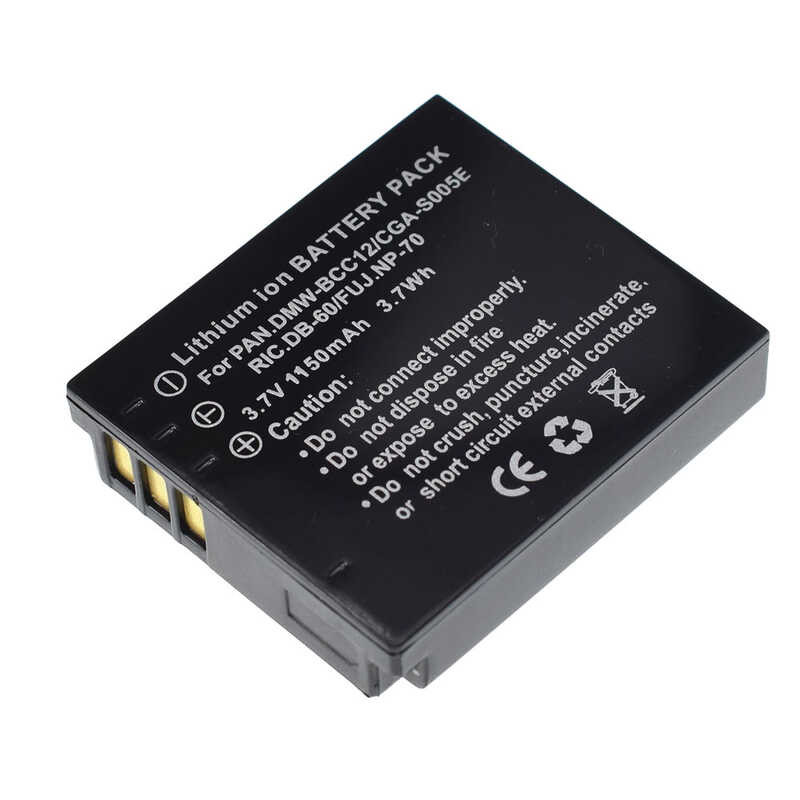 CGA-S005 6 Batterie For DMW-BCC12 Lumix DMC-FX8 FX01 FX3 FX9 FX10 FX12 FX50 FX07 FX100 FX150 FX18