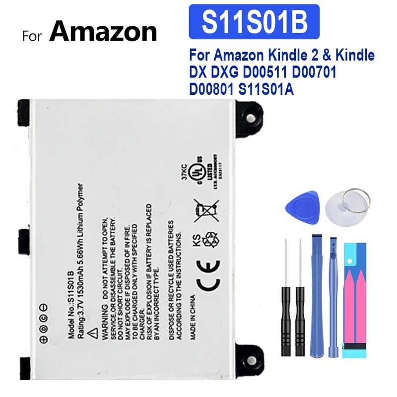 แบตเตอรี่คุณภาพสูง 1530mAh S11S01B สำหรับ KINDLE 2 (WIFI) 170-1012-00 DX DXG S11S01A D00611 โทรศัพท์มือถือ