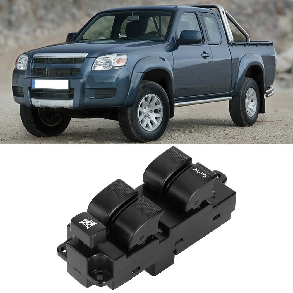 HJ001 สวิตช์ควบคุมหลักกระจกไฟฟ้าสำหรับ Mazda BT-50 2006-2012 UB93-66-350 (ขวา)