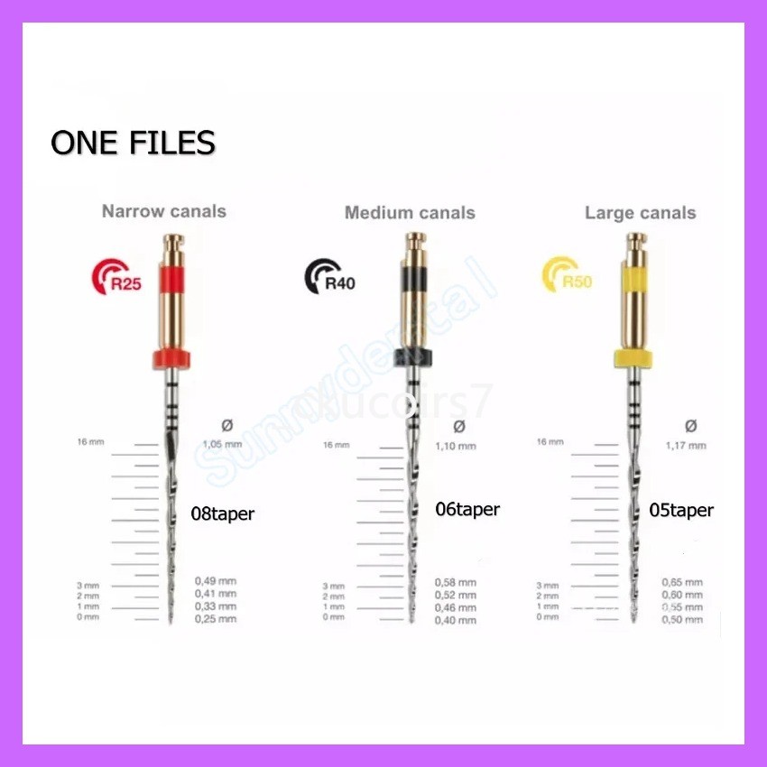 tk 3PCS Dental Red Reciprocation Files R25 Reciprocating Dental Endodontic NITI Files Root Canal De