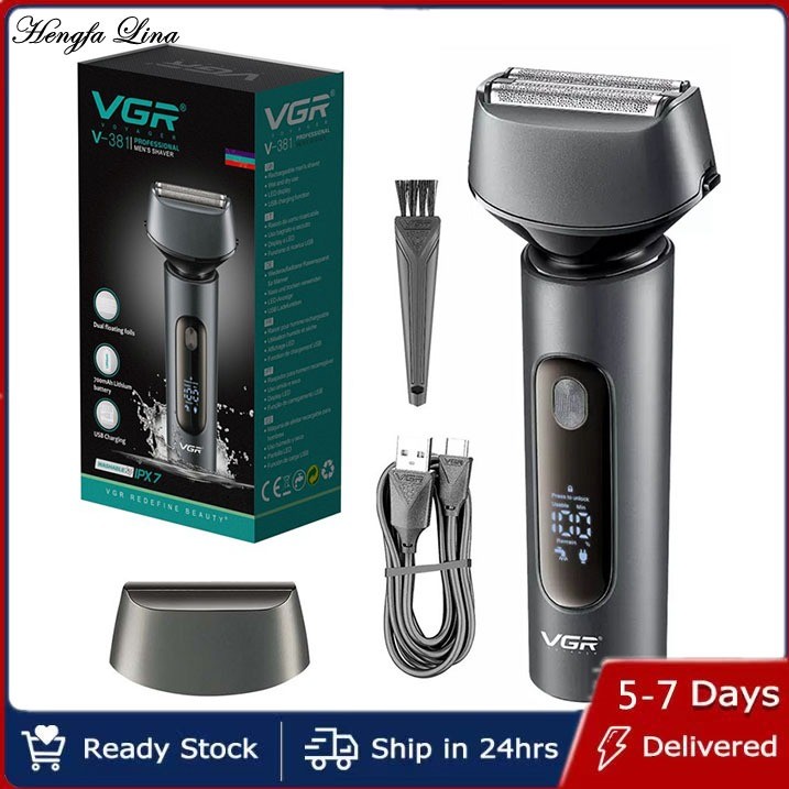 Vgr เครื่องโกนหนวดไฟฟ้า Beard Trimmer เครื่องโกนหนวด Trimmer สําหรับผู้ชายมีดโกน Professional ไฟฟ้า