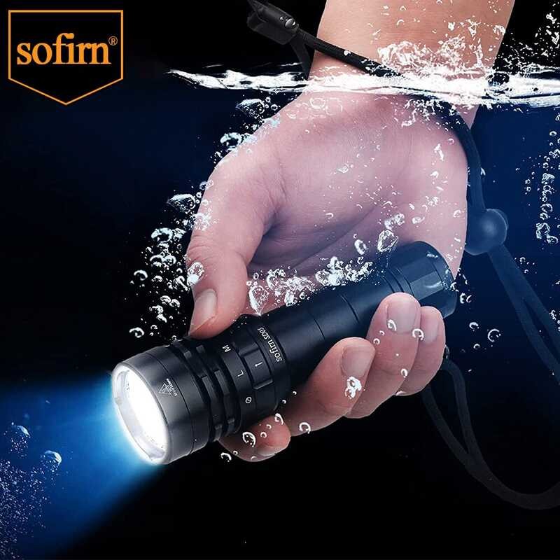 Scuba Sofirn SD05 Diving Light XHP50.2 Super Bright 3000lm 21700 Flashlight with Magnetic Switch 50