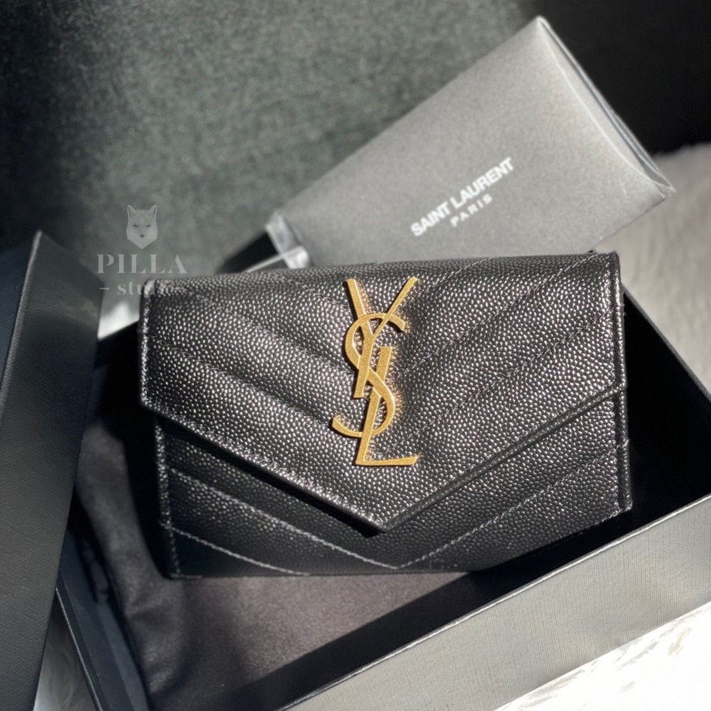 [พร้อมส่ง] New YSL envelope wallet กระเป๋าตังค์ YSL