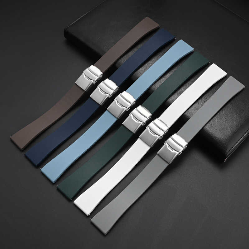 Grade High FKM Fluoro Rubber Watch Band 18Mm 1Mm 20Mm 21Mm 22Mm Universal Quick Release Folding Buc