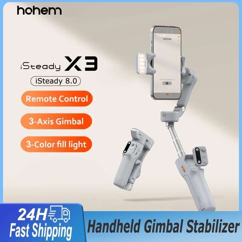 Hohem iSteady X3 3 แกนมือถือGimbal Stabilizer Selfieขาตั้งกล้องสําหรับiPhone 16 Proสมาร์ทโฟนพร้อมเติ